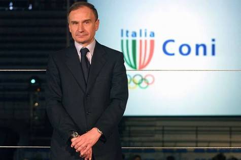 IL NUOVO LOGO E IL PRESIDENTE DEL CONI GIANNI PETRUCCI