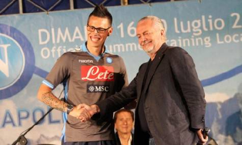 Aurelio De Laurentiis e Marek Hamsik