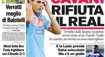 RASSEGNA STAMPA – Le prime pagine dei quotidiani sportivi
