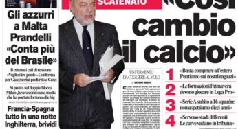 RASSEGNA STAMPA – Le prime pagine dei quotidiani sportivi