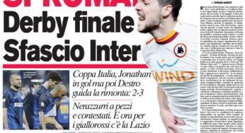 RASSEGNA STAMPA – Le prime pagine dei quotidiani sportivi