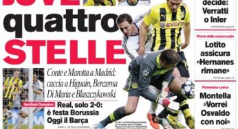RASSEGNA STAMPA – Le prime pagine dei quotidiani sportivi