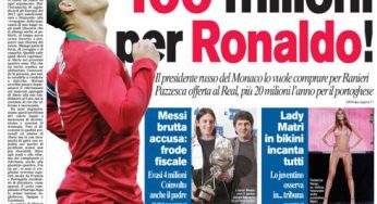 RASSEGNA STAMPA – Le prime pagine dei quotidiani sportivi