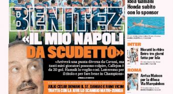 RASSEGNA STAMPA – Le prime pagine dei quotidiani sportivi