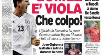 RASSEGNA STAMPA – Le prime pagine dei quotidiani sportivi