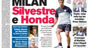 RASSEGNA STAMPA – Le prime pagine dei quotidiani sportivi