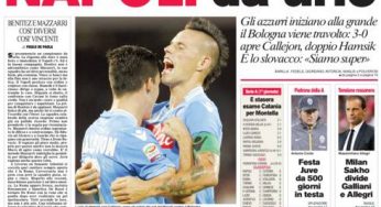 RASSEGNA STAMPA – Le prime pagine dei quotidiani sportivi