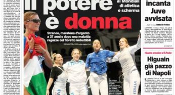 RASSEGNA STAMPA – Le prime pagine dei giornali