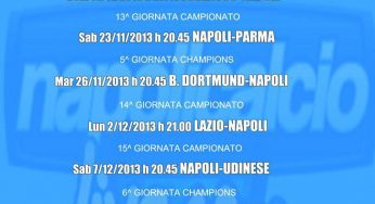 GRAFICO – Fino a Natale undici gare consecutive di sera, ecco il calendario. Appuntamenti diurni rinviati al 2014