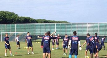 FOTO – Napoli già in campo per prepapare il big match contro la Fiorentina
