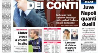 RASSEGNA STAMPA – Le prime pagine dei quotidiani sportivi