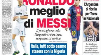 RASSEGNA STAMPA – Le prime pagine dei quotidiani sportivi