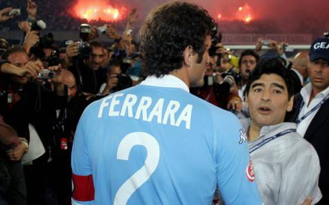 Italian soccer player Ciro Ferrara  (L)