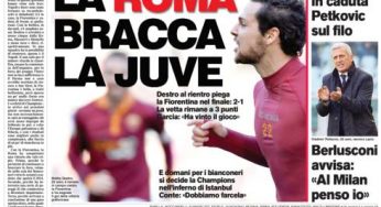 RASSEGNA STAMPA – Le prime pagine dei quotidiani sportivi