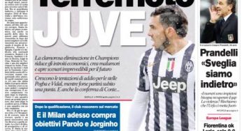 RASSEGNA STAMPA – Le prime pagine dei quotidiani sportivi