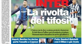 RASSEGNA STAMPA – Le prime pagine dei quotidiani sportivi