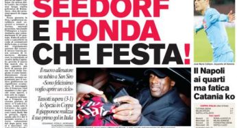 RASSEGNA STAMPA – Le prime pagine dei quotidiani sportivi