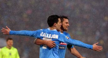 FOTO – Gli auguri di De Laurentiis a Maggio e Callejon
