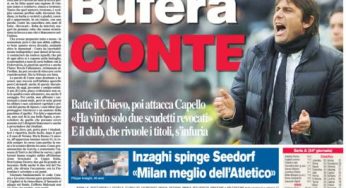 RASSEGNA STAMPA – Le prime pagine dei quotidiani sportivi