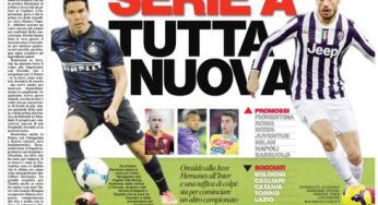 RASSEGNA STAMPA – Le prime pagine dei quotidiani sportivi