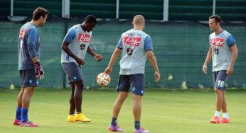 FOTO – Allenamento mattutino per gli azzurri a Castel Volturno