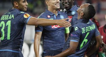 FOTO – Inler in compagnia della Supercoppa al San Paolo: “Finalmente la coppa è a casa”