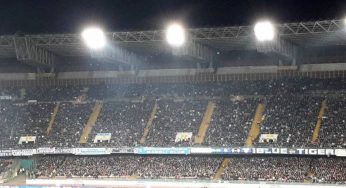 FOTO – I tifosi azzurri rispondono ai romanisti: ecco lo striscione esposto in Curva A