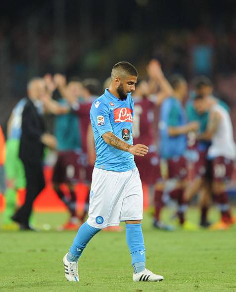 NAPLES, ITALY - MAY 31:  Napoli's player Lorenzo Insigne looks dejected during the Serie A match between SSC Napoli and SS Lazio at Stadio San Paolo on May 31, 2015 in Naples, Italy.  (Photo by Getty Images/Getty Images)