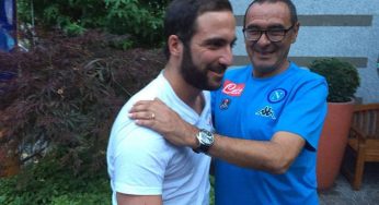 VIDEO – Il gol di Higuain visto dalla panchina: ecco l’esultanza di Sarri e giocatori