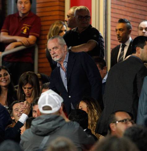 NAPLES, ITALY - SEPTEMBER 26: President of Napoli Aurelio De Laurentis during the Serie A match between SSC Napoli and Juventus FC at Stadio San Paolo on September 26, 2015 in Naples, Italy. (Photo by Maurizio Lagana/Getty Images)