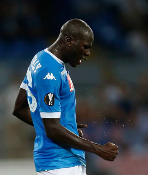 NAPLES, ITALY - 2015/09/17: Kalidou Koulibaly of Naples team during the Europa League group D match against Brugge at the San Paolo stadium in Naples. (Photo by Circo de Luca/Pacific Press/LightRocket via Getty Images)