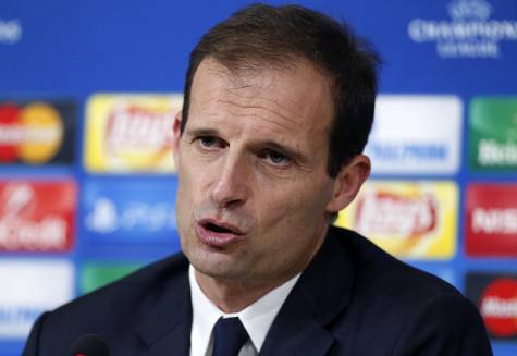 TURIN, ITALY - NOVEMBER 25: Coach of Juventus Massimiliano Allegri answers to the media following the UEFA Champions League match between Juventus Turin and Manchester City FC at Juventus Stadium on November 25, 2015 in Turin, Italy. (Photo by Jean Catuffe/Getty Images)