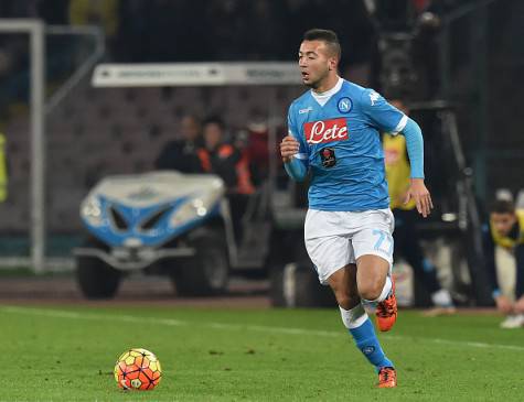 NAPLES, ITALY - NOVEMBER 30:  Omar El Kaddouri of SSC Napoli in action during the Serie A match between SSC Napoli and FC Internazionale Milano at Stadio San Paolo on November 30, 2015 in Naples, Italy.  (Photo by Giuseppe Bellini/Getty Images)