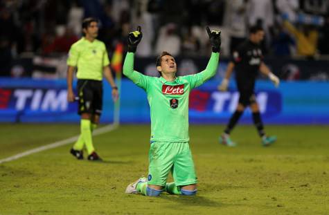 Rafael Cabral in azione col Napoli ©Getty Images