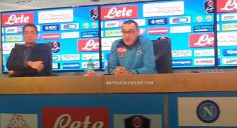 RILEGGI LIVE – Napoli-Sassuolo, Sarri: “Partita difficile. Mercato? Sono infastidito”