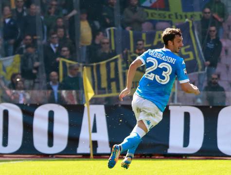 Gabbiadini gol in Napoli-Verona