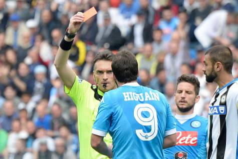 Higuain espulso in Udinese-Napoli