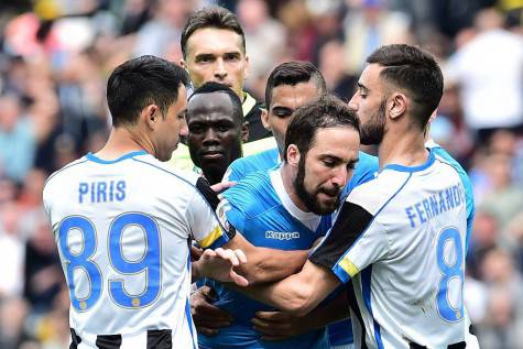Higuain reazione Udinese Napoli