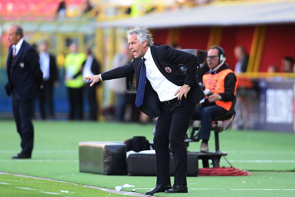 BOLOGNA, ITALY - APRIL 16: Roberto Donadoni head coach of Bologna FC reacts during the Serie A match between Bologna FC and Torino FC at Stadio Renato Dall'Ara on April 16, 2016 in Bologna, Italy. (Photo by Mario Carlini / Iguana Press/Getty Images)