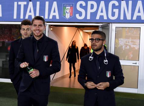 Jorginho ed Insigne in Nazionale.