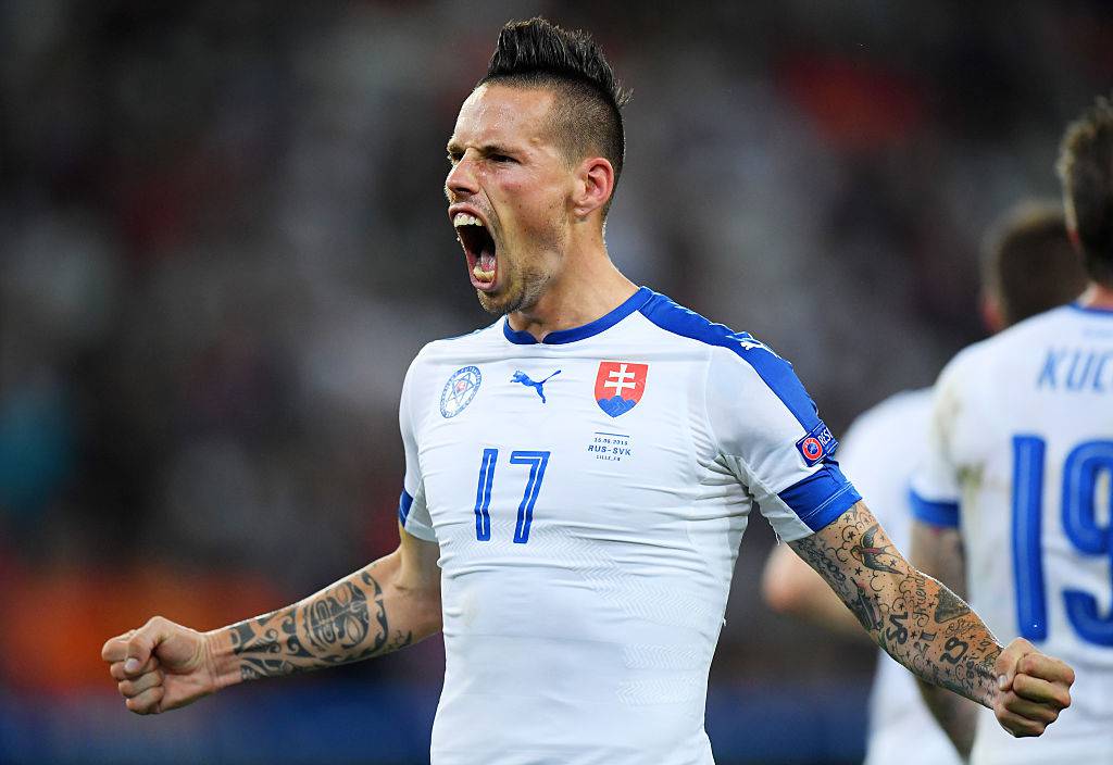 Hamsik esulta con la Slovacchia ©Getty Images