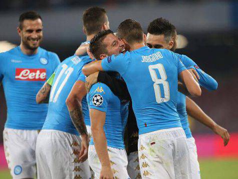 Esultanza Napoli Champions League