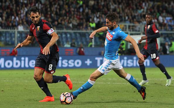 Mertens e Burdisso Genoa-Napoli