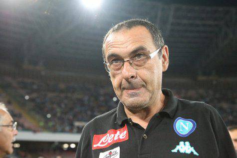 Sarri durante Napoli-Chievo