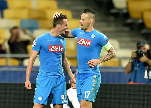 Hamsik e Milik ©Getty Images