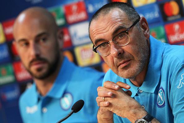 Maurizio Sarri in conferenza stampa © Getty Images