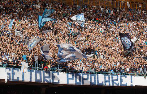 Tifosi azzurri durante Napoli-Roma