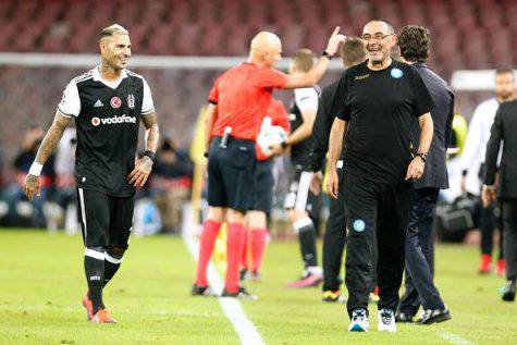 Maurizio Sarri durante Napoli-Besiktas ©Getty Images