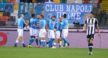 #UDINESENAPOLI, la partita: è la notte di Insigne, il Napoli espugna Udine