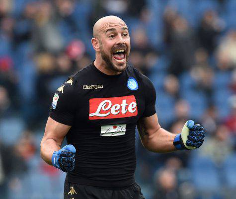 Pepe Reina in Roma-Napoli ©Getty